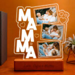 Miniatura di Lampada per la Mamma con Cuori e Tre Foto personalizzate