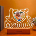 Miniatura di Lampada I Love Mamma con Foto personalizzata