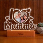 Miniatura di Lampada I Love Mamma con Foto personalizzata