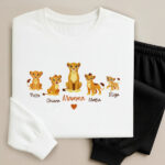 Miniatura di Pigiama Mamma con Leoncini e Nomi Personalizzati