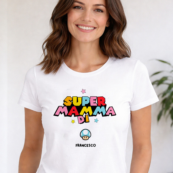 Pigiama Super Mamma con Nomi personalizzati