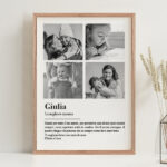 Miniatura di Poster Definizione della Mamma in Bianco e Nero con Foto personalizzate