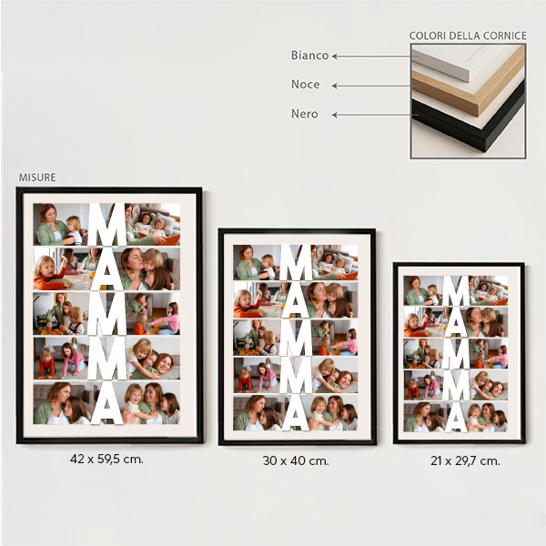 Poster verticale per la Mamma con Foto personalizzate