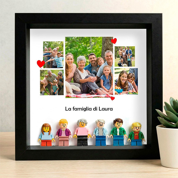 Quadro con Minifigure Lego Mamma con Foto personalizzate