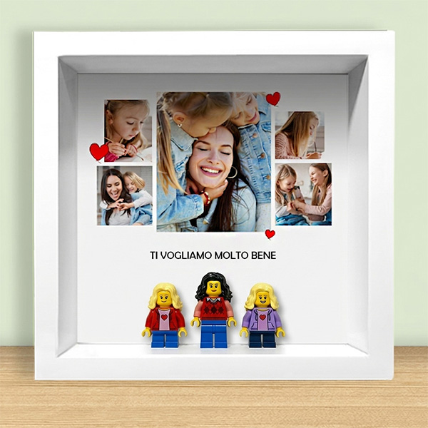 Quadro con Minifigure Lego Mamma con Foto personalizzate
