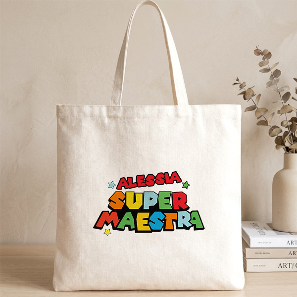 Tote Bag Super Profe con Nomi personalizzati