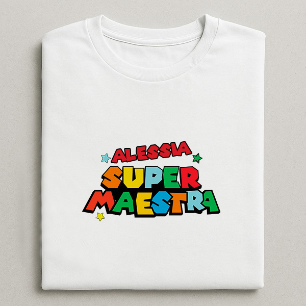 T-shirt Super Profe con Nomi personalizzati