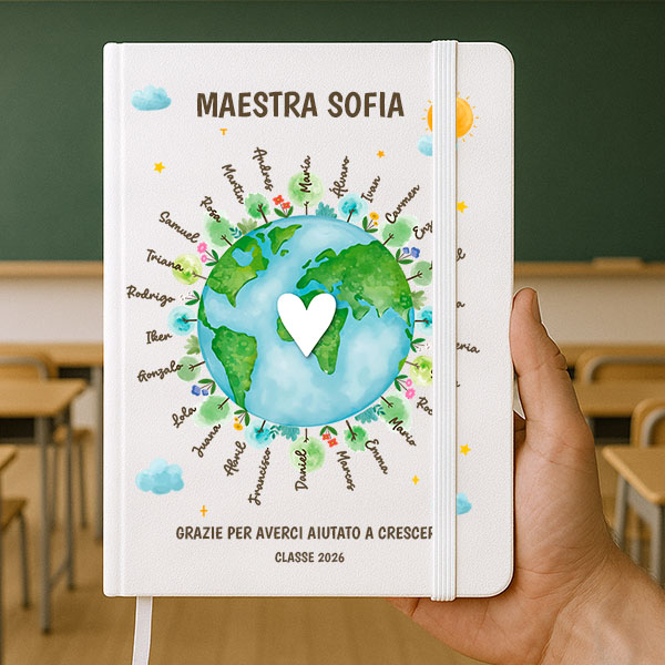 Quaderno Pianeta con Nomi Personalizzati