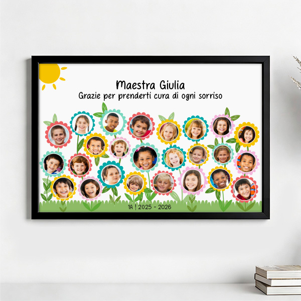 Poster per Insegnanti di Fiori con Foto personalizzate