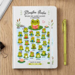 Miniatura di Quaderno con Ranocchiette e Nomi Personalizzati