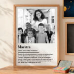 Miniatura di Poster Definizione di Maestra in Bianco e Nero con Foto personalizzate