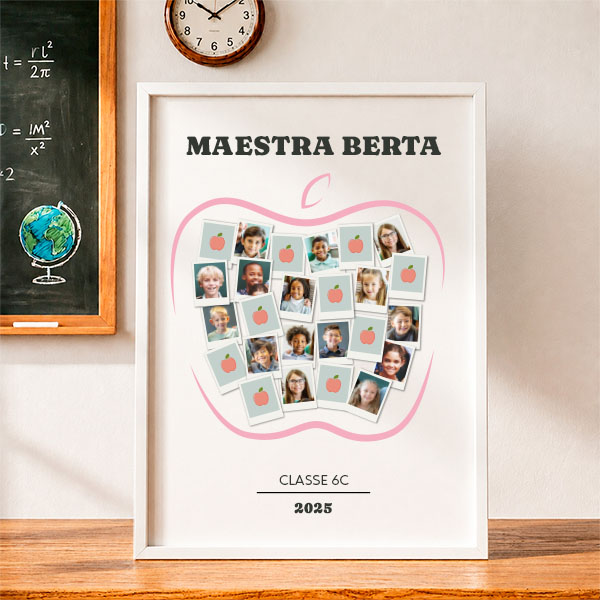 Poster Mela per Insegnanti con Foto Polaroid personalizzate