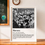 Miniatura di Poster Definizione di Maestra in Bianco e Nero con Foto personalizzate