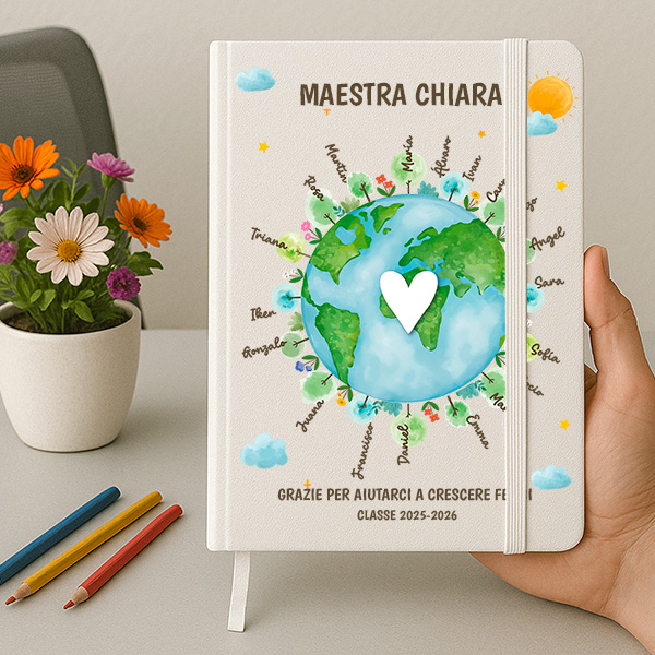 Quaderno Pianeta con Nomi Personalizzati