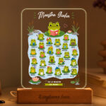 Miniatura di Lampada per Insegnante con Ranocchiette e Nomi Personalizzati