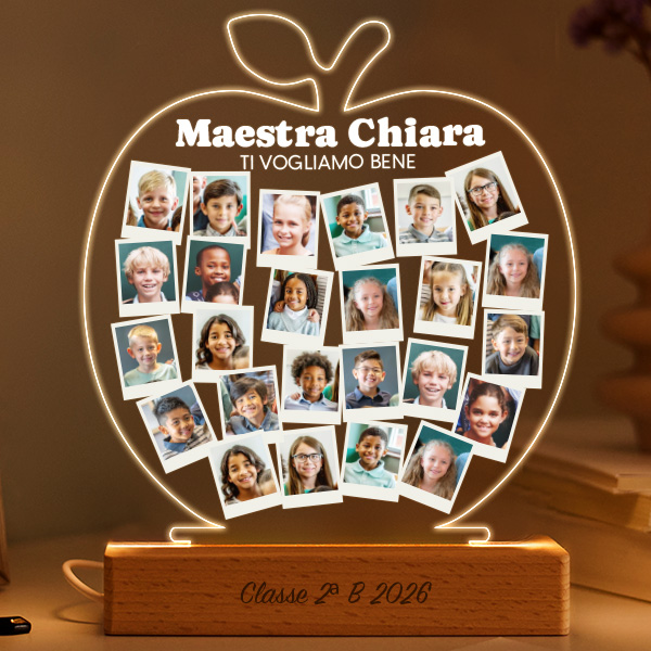 Lampada Mele con Foto Polaroid Personalizzate