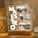 Miniatura di Lampada per Insegnante con 3 Foto personalizzate