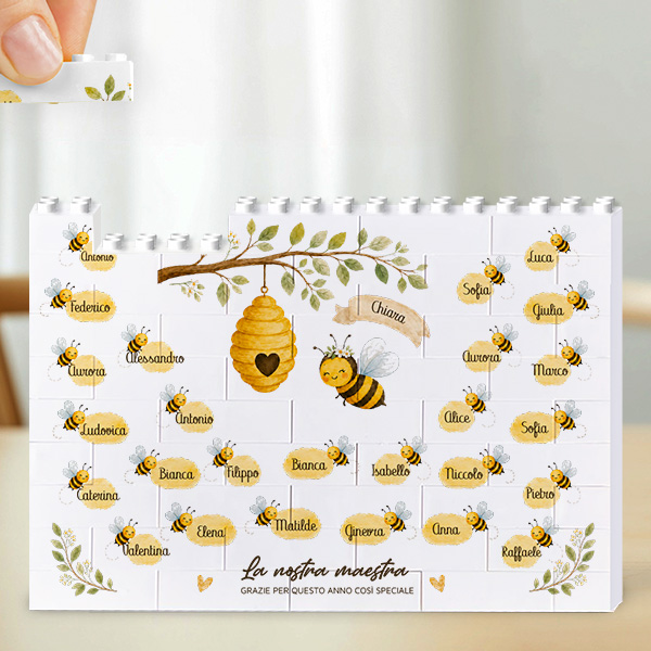 Puzzle di Blocchi con Apine e Nomi Personalizzati