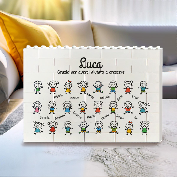 Puzzle di Blocchi con Omini e Nomi personalizzati
