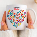 Miniatura di Tazza Cuori con Pupazzetti con Nomi personalizzata