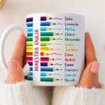 Miniatura di Tazza Matite Colorate con Nomi personalizzata