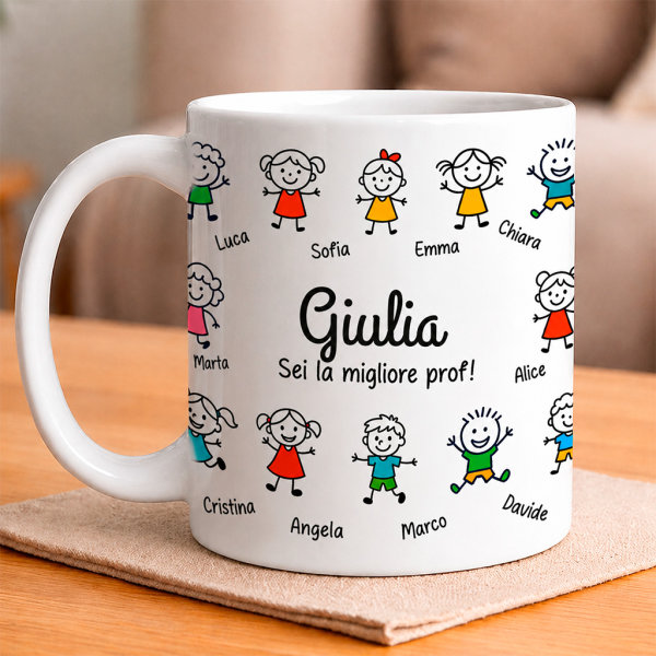 Tazza con Omini e Nomi personalizzati