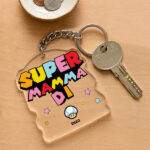 Miniatura di Portachiavi Super Mamma con Nomi Personalizzati