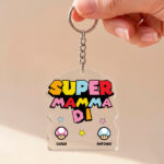 Miniatura di Portachiavi Super Mamma con Nomi Personalizzati