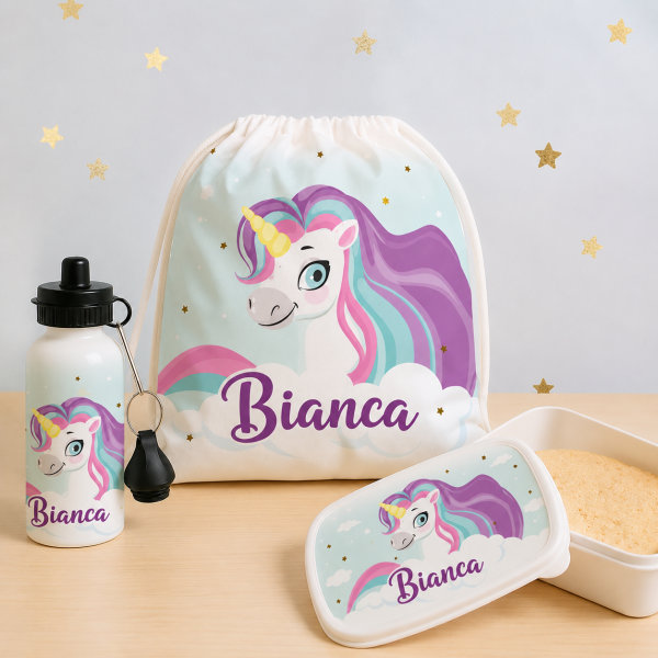 Set Scuola per Bambini Unicorno Personalizzato