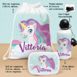 Miniatura di Set Scuola per Bambini Unicorno Personalizzato