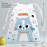 Miniatura di Sacchetto Porta Merenda per Bambini Animali Colorati Personalizzato