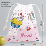 Miniatura di Sacchetto Porta Merenda per Bambini Gattini Personalizzato