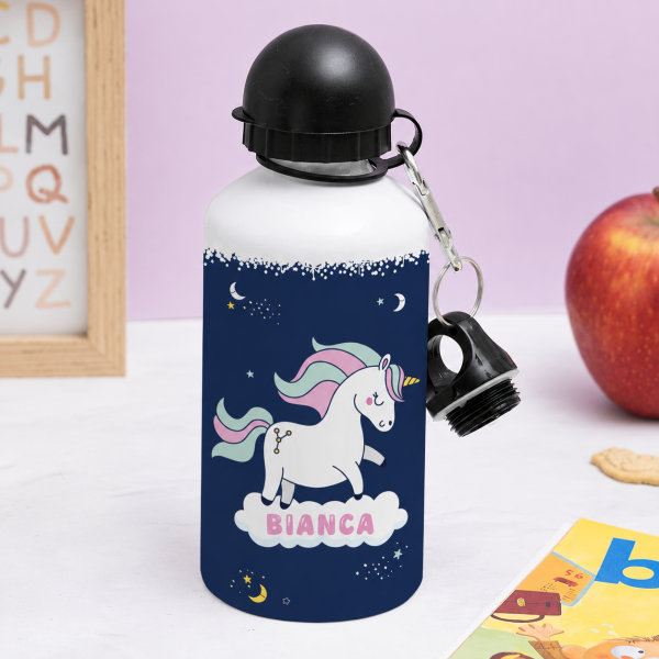 Borraccia per Bambini Unicorni Colorati Personalizzata