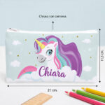 Miniatura di Astuccio per Bambini Unicorni Colorati Personalizzato