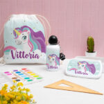 Miniatura di Astuccio per Bambini Unicorni Colorati Personalizzato