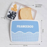Miniatura di Portapranzo per Bambini Quadretti Personalizzato