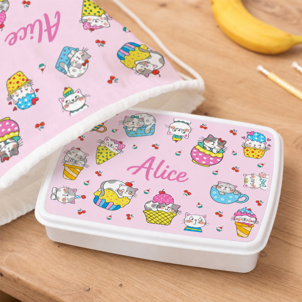 Portapranzo per Bambini Gattini Personalizzato