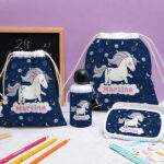 Miniatura di Portapranzo per Bambini Unicorni Colorati Personalizzato