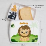 Miniatura di Portapranzo per Bambini con Animali della Giungla personalizzato