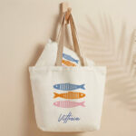 Miniatura di Tote Bag Pesci Colorati con Nome Personalizzato