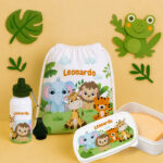 Set Scuola per Bambini Animali della Giungla Personalizzato Miniatura di Set Scuola per Bambini Animali della Giungla Personalizzato