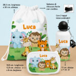 Miniatura di Set Scuola per Bambini Animali della Giungla Personalizzato