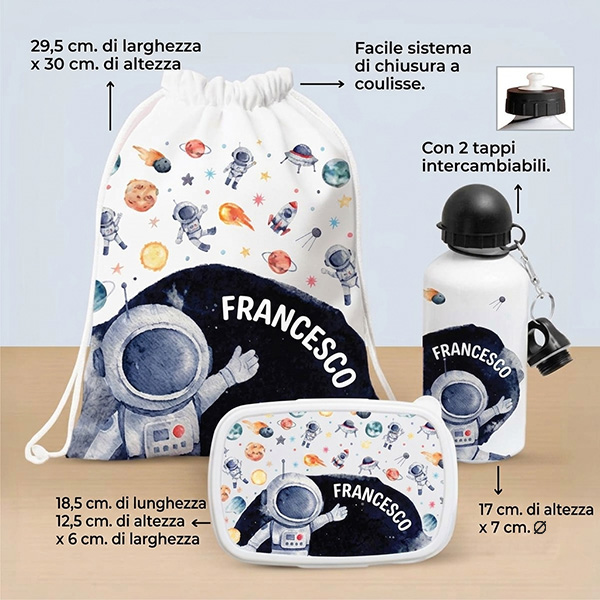 Set Scuola per Bambini Astronauta Personalizzato