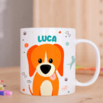 Miniatura di Tazza Infrangibile per Bambini Animali Colorati con Nome Personalizzata