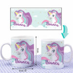 Miniatura di Tazza per Bambini Infrangibile con Unicorno e Nome personalizzata