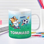 Tazza Infrangibile per Bambini Calcio con Nome Personalizzata Miniatura di Tazza Infrangibile per Bambini Calcio con Nome Personalizzata