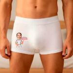 Miniatura de Boxers “Tua Propriedade” com Foto e Nome Personalizados