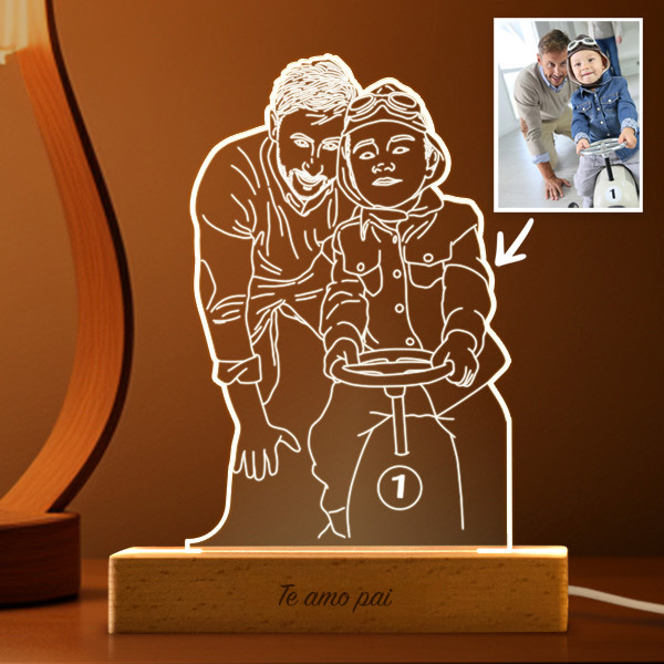 Candeeiro ilustrado 3D personalizado