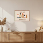 Miniatura de Póster Família de Costas com Nomes e Texto personalizado