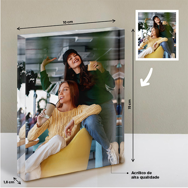 Placa Bloco Porta-fotos com fotografia personalizada